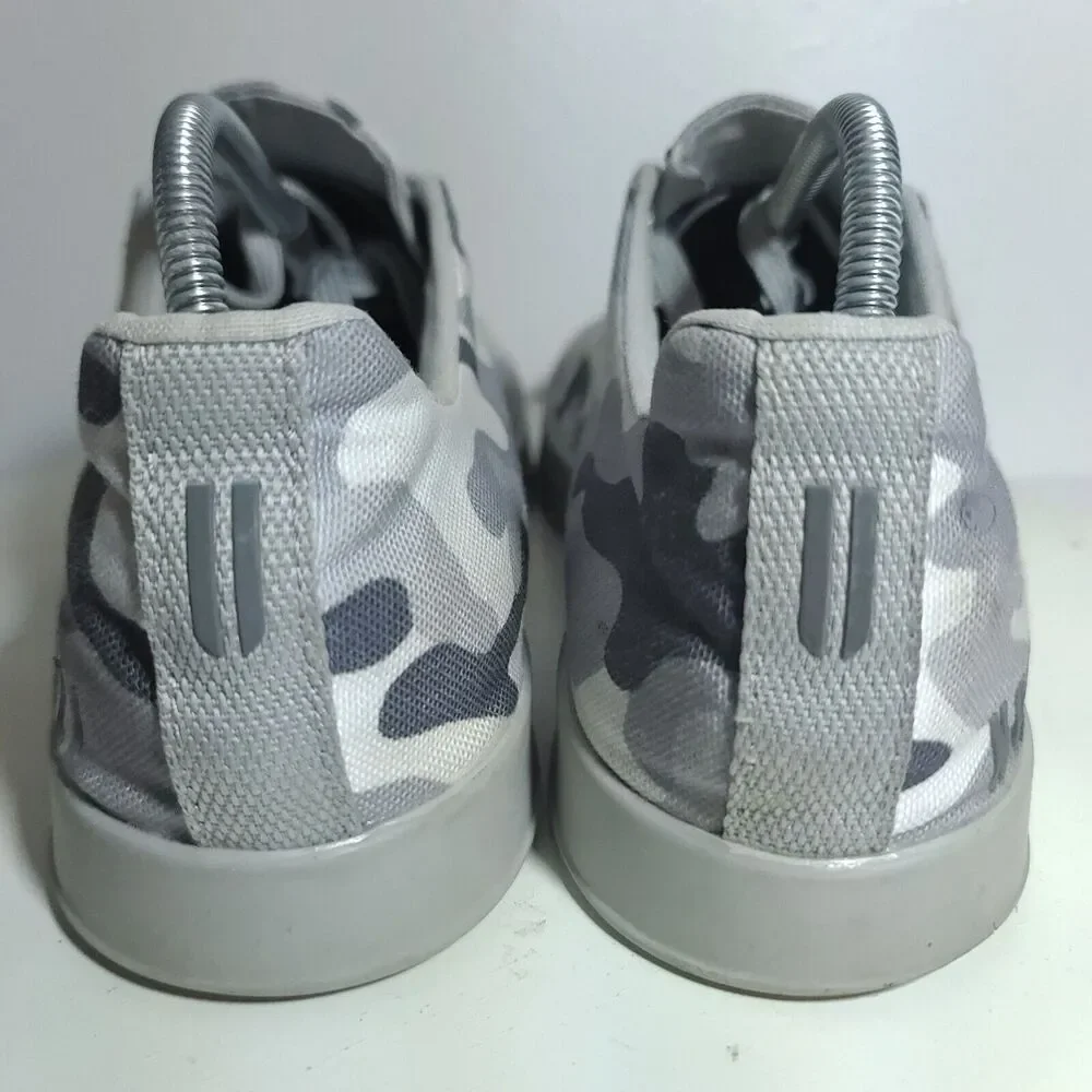 NOBULL Camo Canvas Trainers Women's Size 8.5 Gray Black White Sneakers Shoes